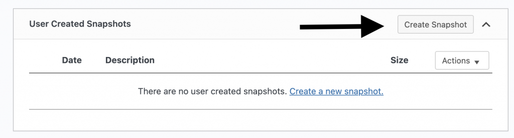How to create a snapshot in WP Reset Pro WordPress Plugin